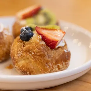 two pastries on a plate