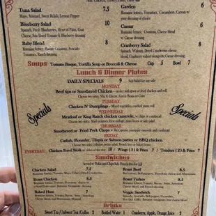 Lunch menu- more great values, can't wait to try some of these offerings.