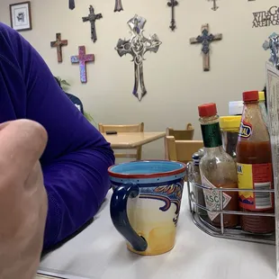 Wall of decorated crosses