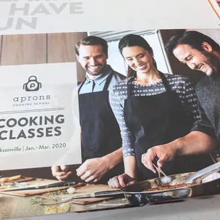 YMCA, Public cooking school and Humana offering classes on food and nutrition.