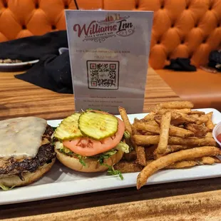 burger and fries