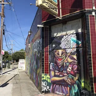 Corner mural.