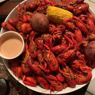 Boiled crawfish