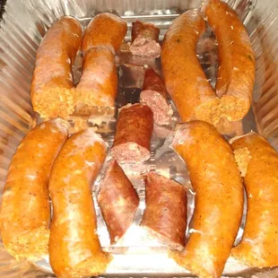 Boudin and sausage