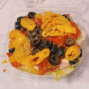 Italian Delight in a bowl for daughter w/ celiac disease. great! She had a side of Greek potato salad she ate before I could get a photo!