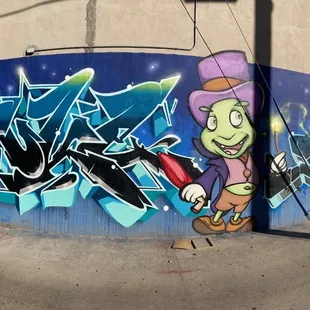 graffiti on the side of a building