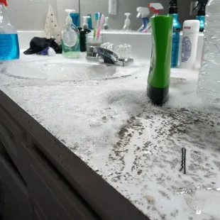 The sewage that exploded (on several occasions) after the neighbors flushed their toilet