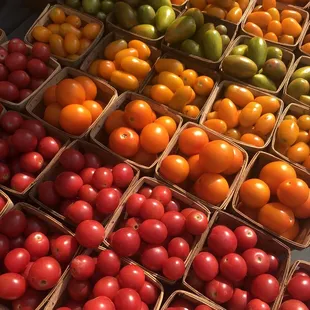 a variety of tomatoes