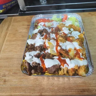 Mix over rice (chicken &amp;lamb)