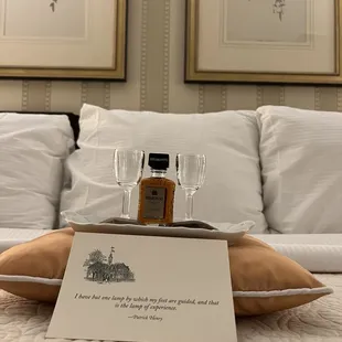 Turndown service includes slippers, chocolates, and evening liqueurs.