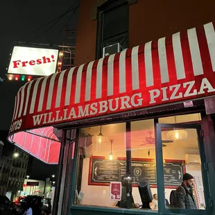 the outside of the restaurant