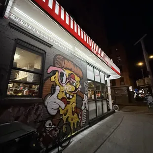 outside