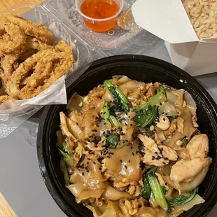 Pad See Ew A5. Fried Marinated Calamari Brown Rice