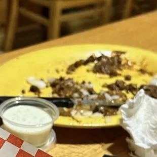 Finished plate of the triple bypass burger