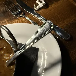 Sticky spoon with gumbo