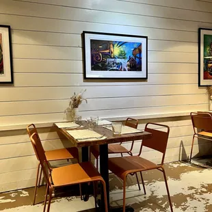 Inside dining room.