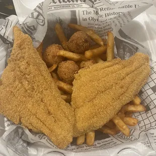Catfish fillets basket