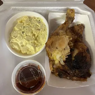 1/4 chicken &amp; potato salad