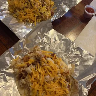 Suicide taco.  Bacon, potato, cheese taco