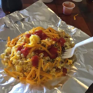 Bacon, egg, potato, &amp; cheese - this is better than chocolate!