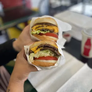 Hammer 5 (triple patty, triple cheese) &amp; Hammer 4 (double patty, double cheese)