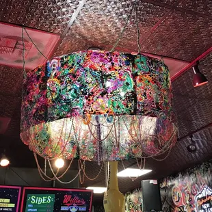 My buzzed mind was captivated by this chandelier