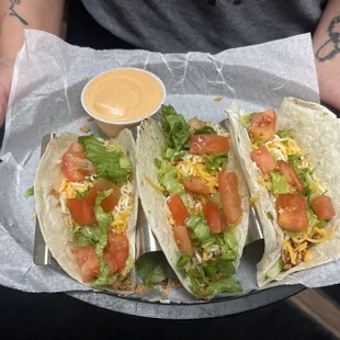 Tuesday special: JoJo chicken tacos!