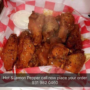 a basket of chicken wings