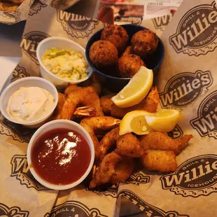 Shrimp and Hush Puppies