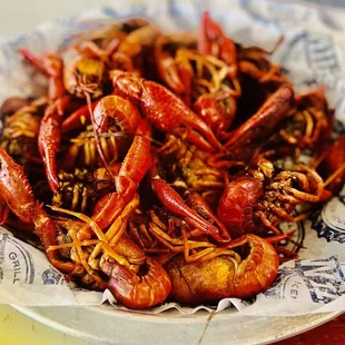 One pound of crawfish without salt