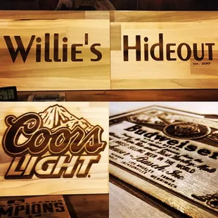 a close up of a sign