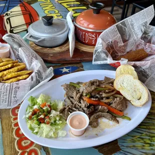 Bistec Combo with 2 sides (other side was extra $)