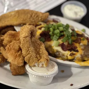 Shrimp and Fish Combo Plate