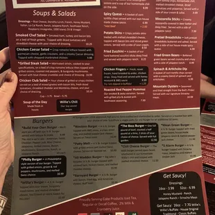 menu and prices