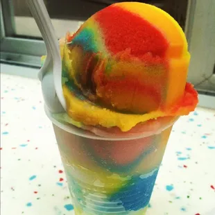 Rainbow water ice!