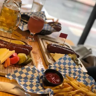 Beer , Duos, Fries &amp; Pretzel Sticks with Beer Cheese