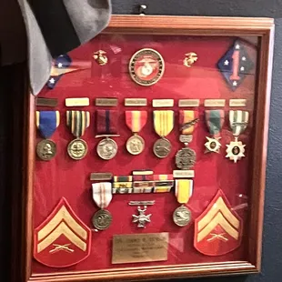 Dedication to his dad that served.