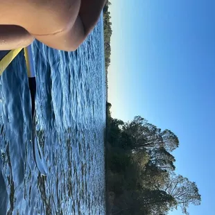 Kayaking around sunset time