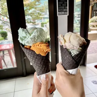 Bubble gum and pumpkin in the left.