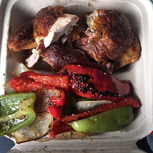 BBQ Chicken and grilled vegetables!