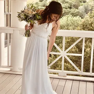 Pre-wedding photo on the balcony.