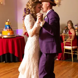 The couple's first dance.