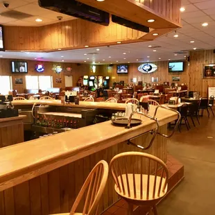 Looking into the restaurant
