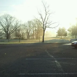 Sunrise on a silvery fall morning