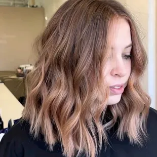 Rose gold hair