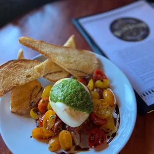 a plate of food on a table