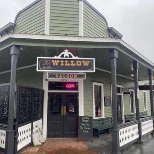 the front of the building