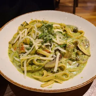 Wild mushroom fettuccine, $17.99