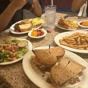 B.l.a.s.t, side of fries &amp; salad, veggie omelette