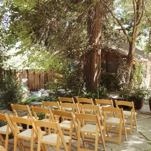The ceremony seating area.